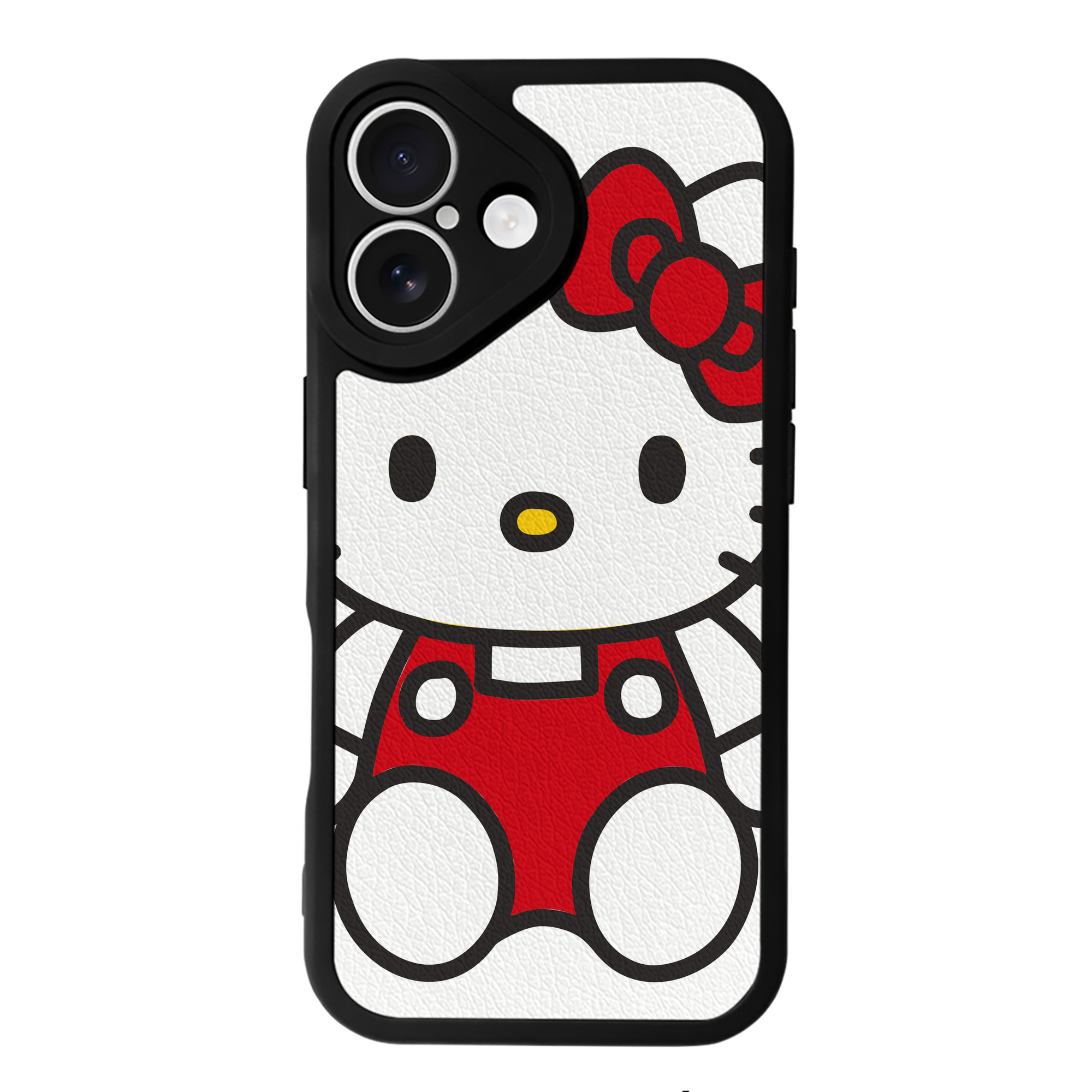 （画像用） Hello Kitty ハローキティ 【iPhone 16シリーズ対応】シリコンスマホケース（レザー調） 材質：シリコン